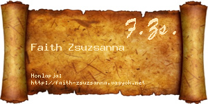 Faith Zsuzsanna névjegykártya